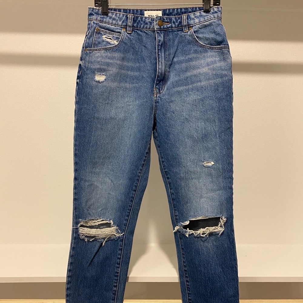 High waisted, boyfriend jean